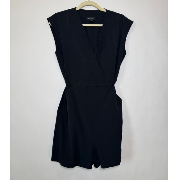 Athleta Black Marlow Romper Jumpsuit Shorts Pockets XS - Picture 2 of 8